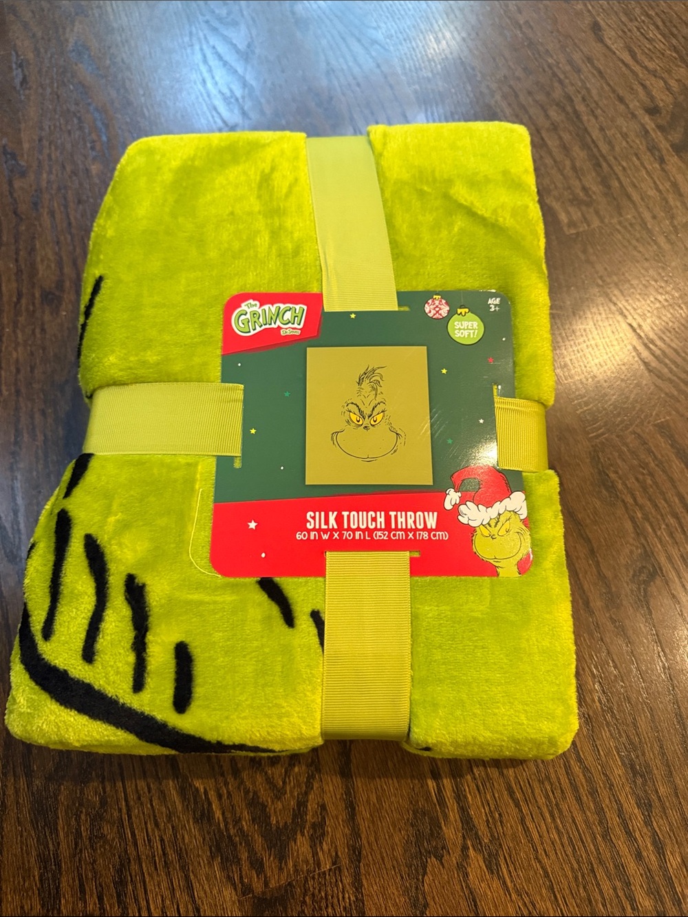 The Grinch Silk Touch Throw - Bright Lime Green onesize